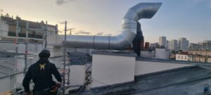 Installation conduit grande hauteur